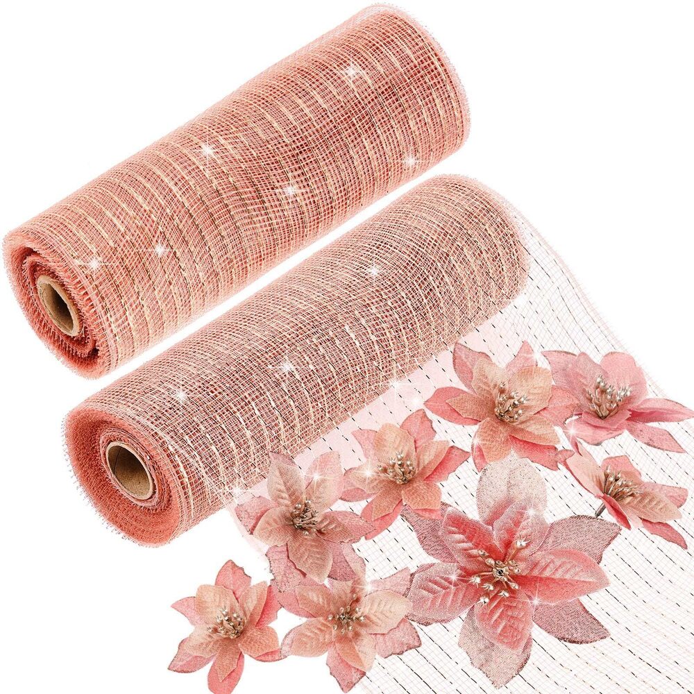 4805 36 Pcs Christmas Poinsettia Glitter Artificial Poinsettia Christmas